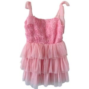 Pink Layered Tulle Dress